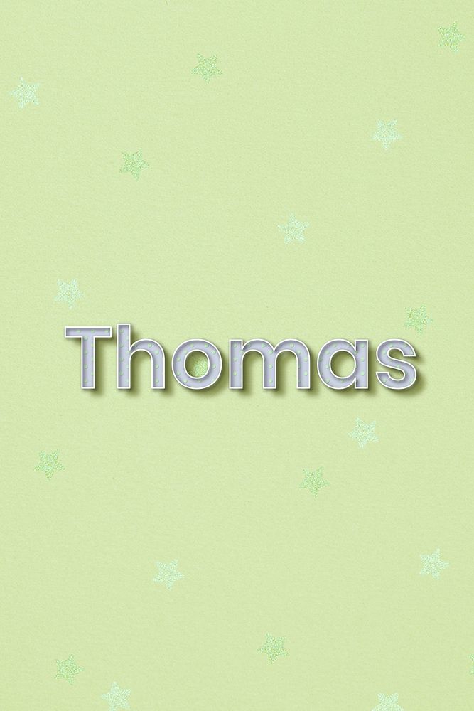 Polka dot Thomas name typography