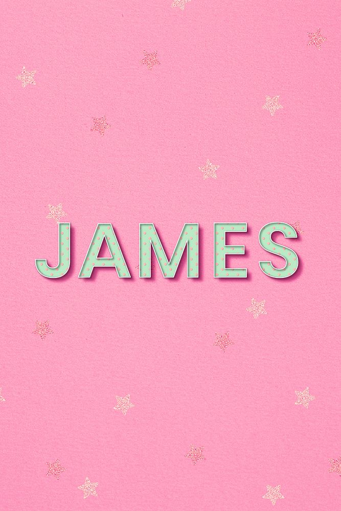 JAMES polka dot typography word