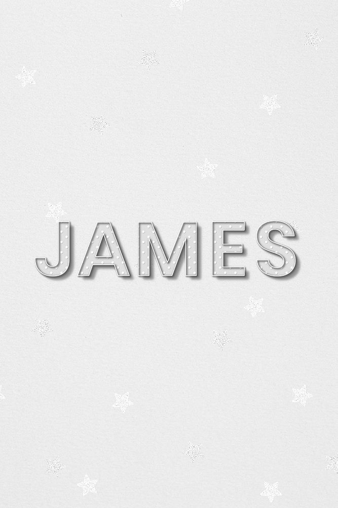 JAMES male name lettering typography