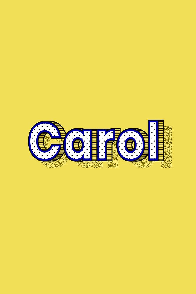 Carol female name typography lettering
