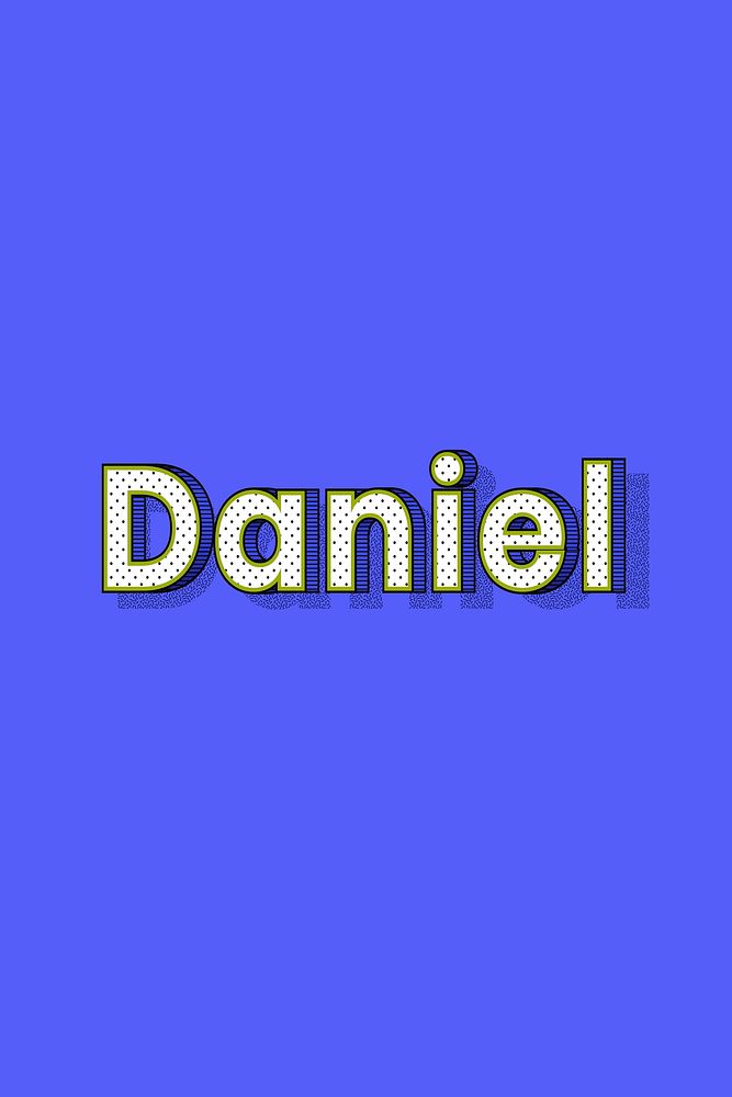 Dotted Daniel male name retro
