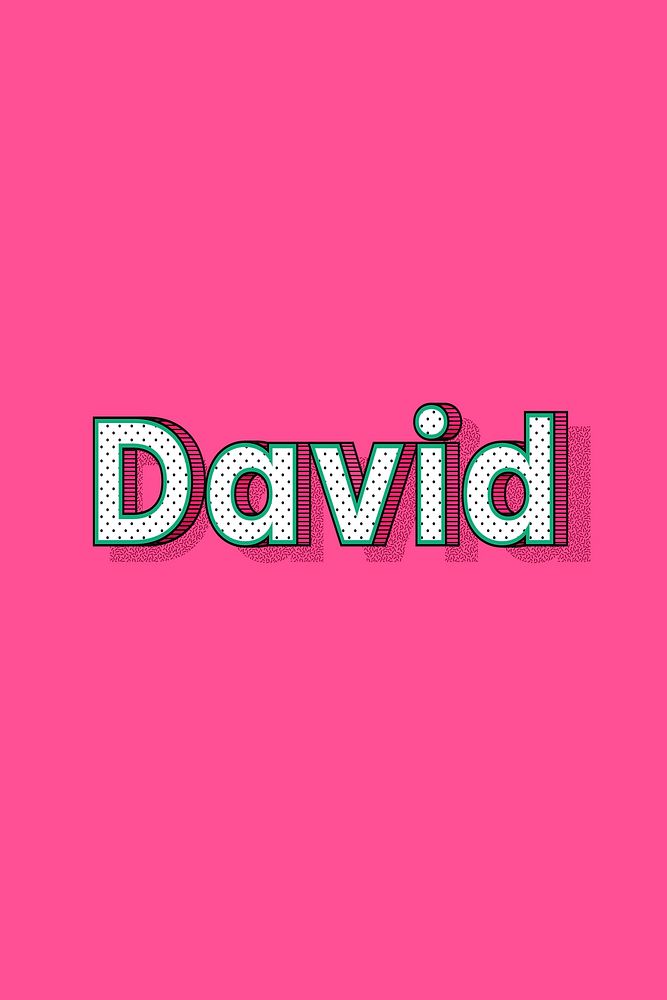 Dotted David male name retro