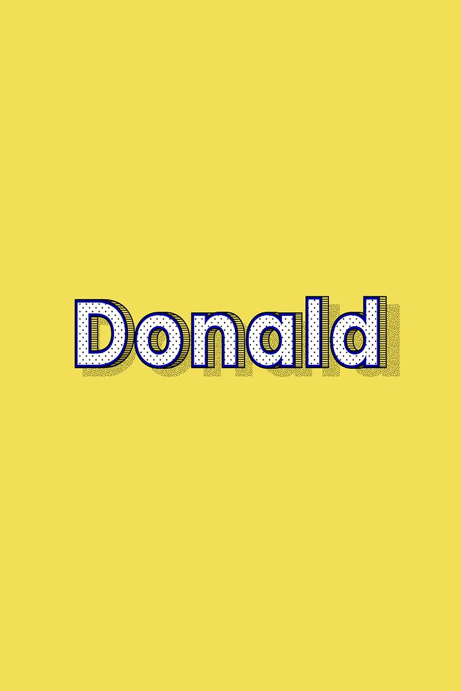 Male name Donald typography text