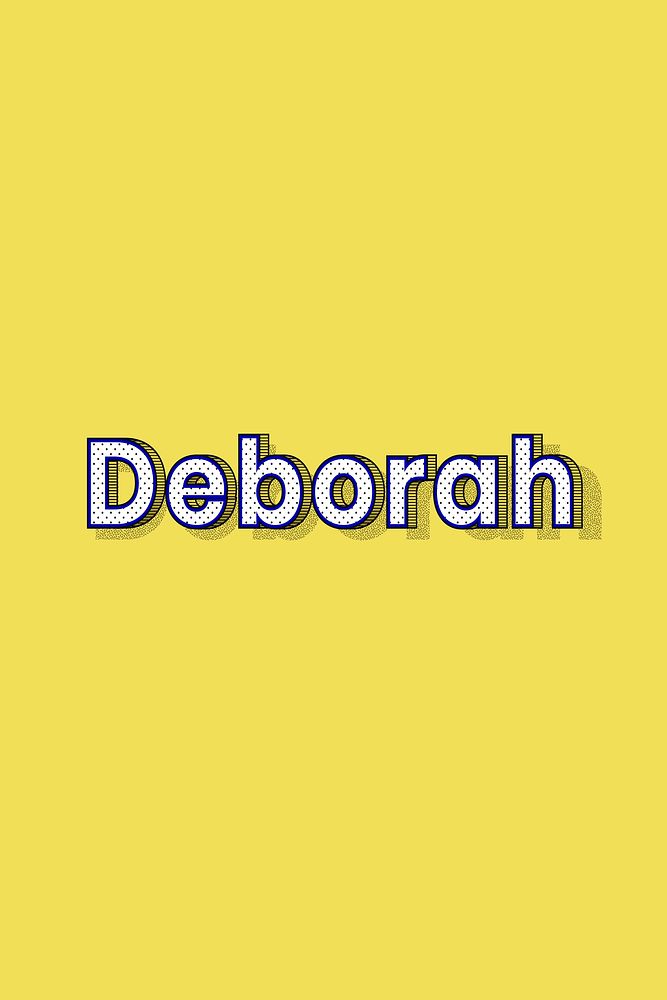 Dotted Deborah female name retro