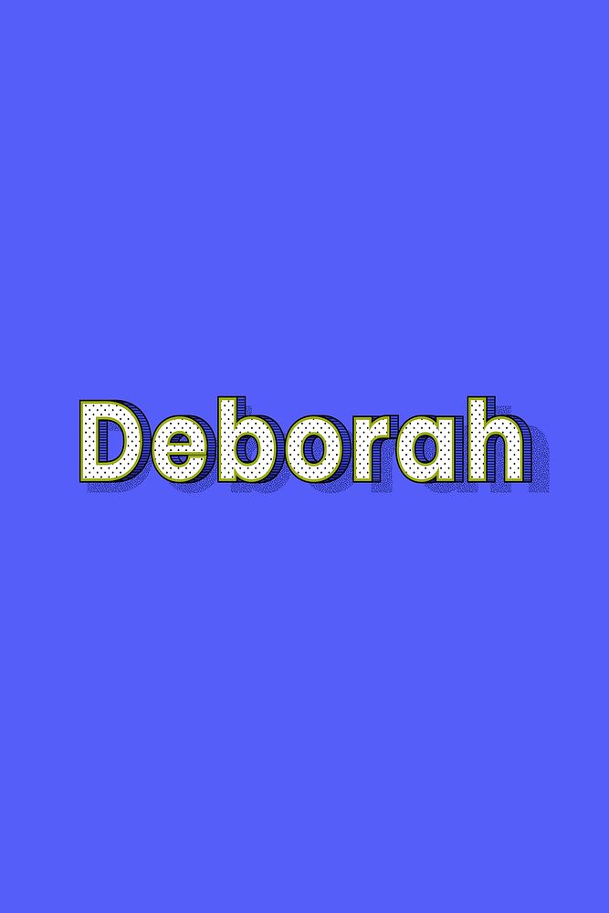 Female name Deborah typography text
