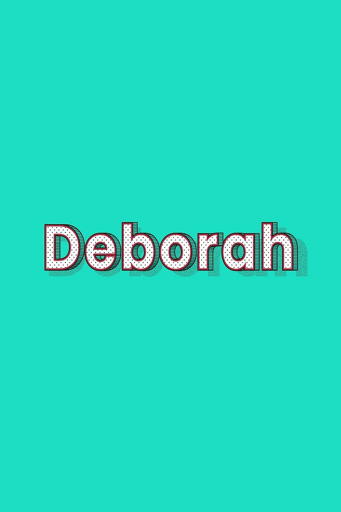 Female name Deborah typography lettering