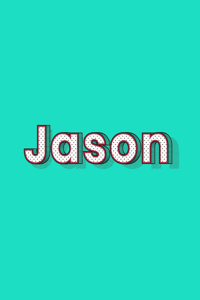 Male name Jason typography text