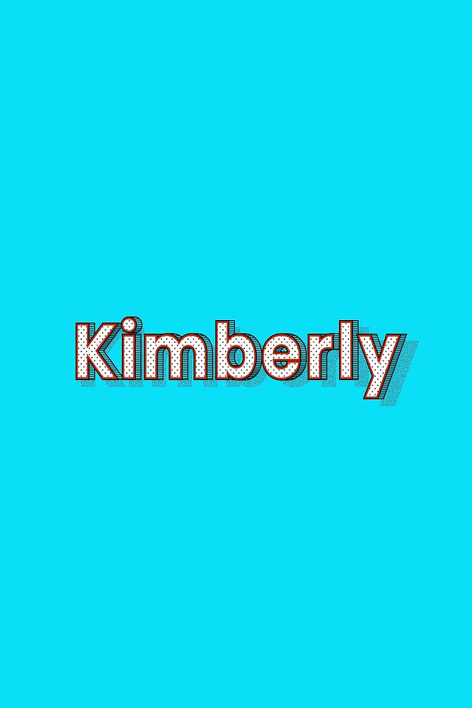 Kimberly female name typography lettering