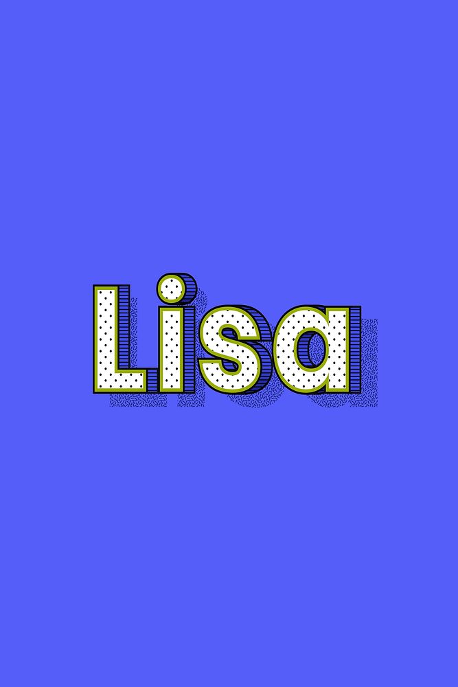 Female name Lisa typography text