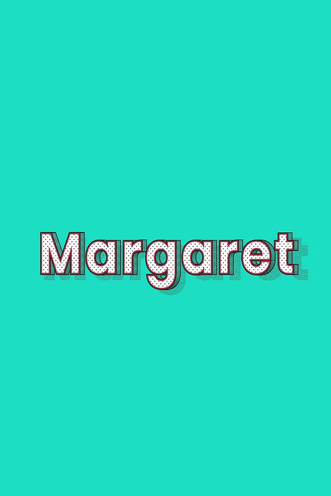 Female name Margaret typography lettering