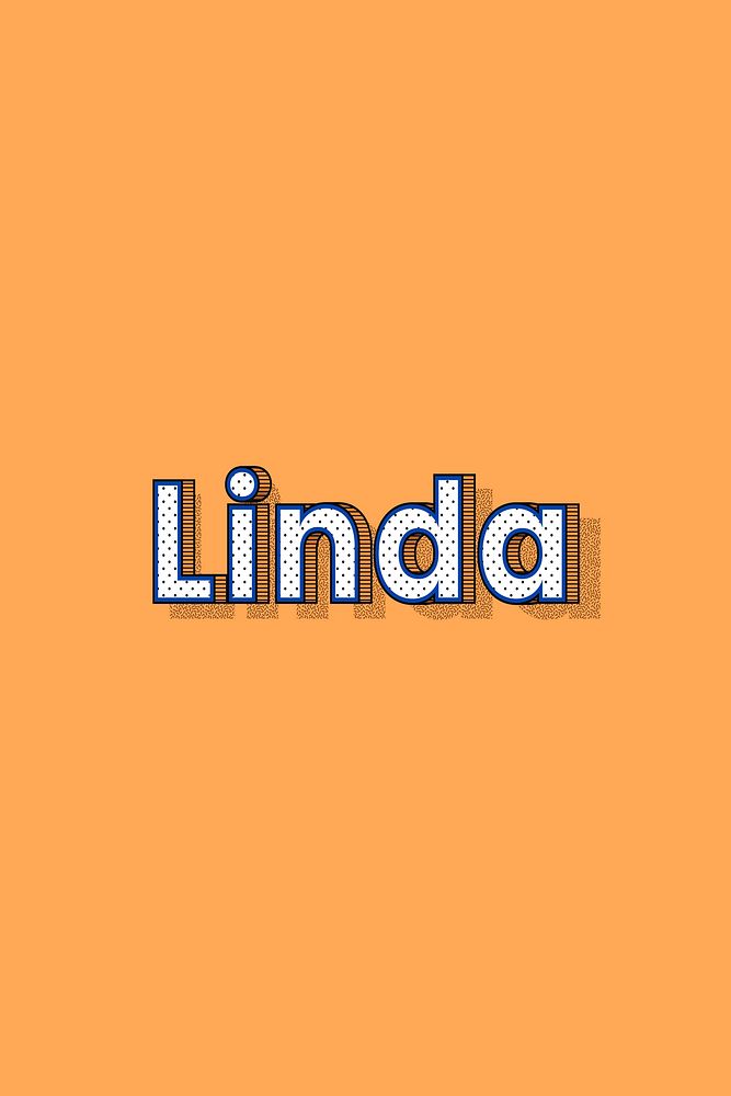 Female name Linda typography text
