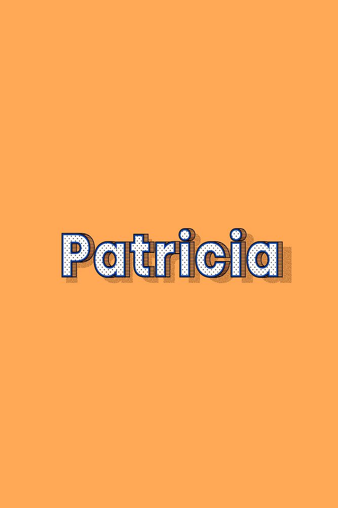 Female name Patricia typography text