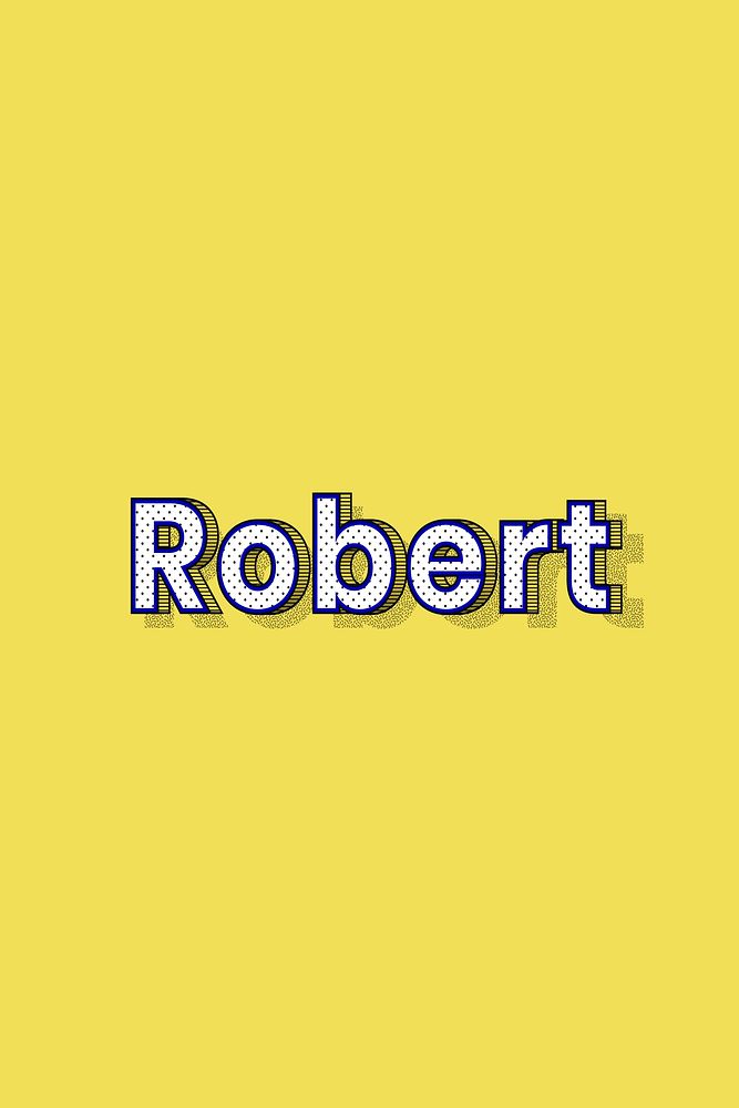 Male name Robert typography text