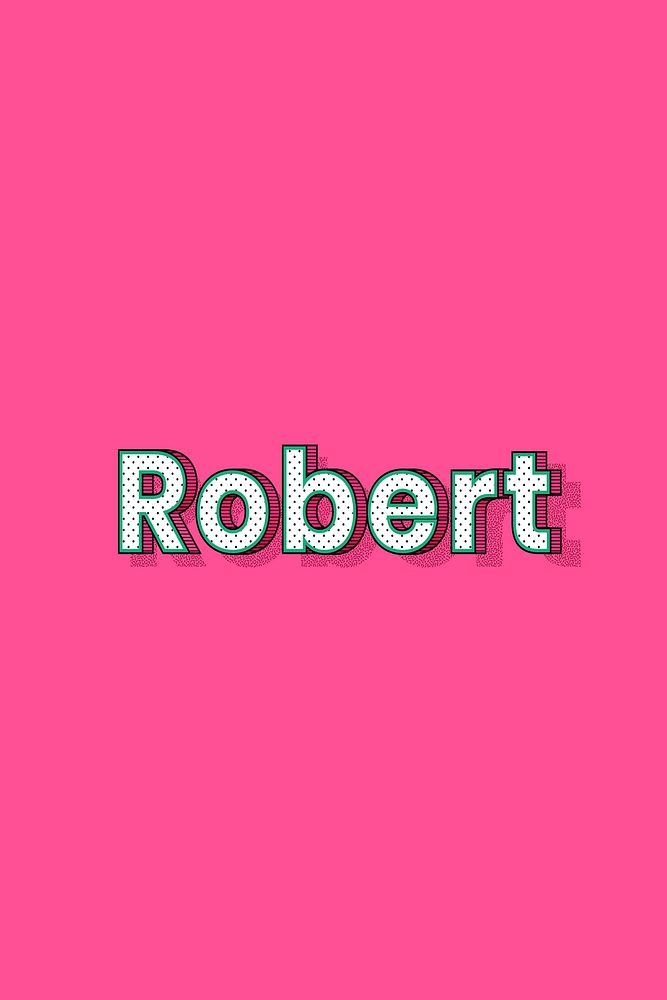 Robert male name typography lettering