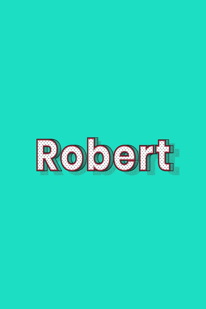 Male name Robert typography lettering