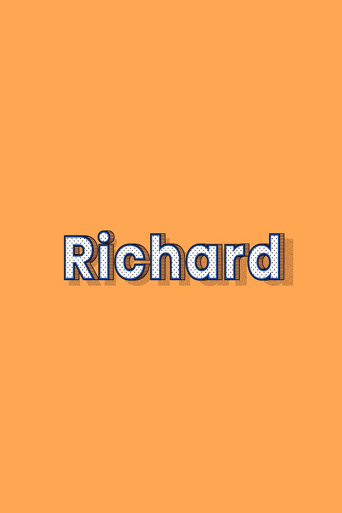 Richard male name typography lettering