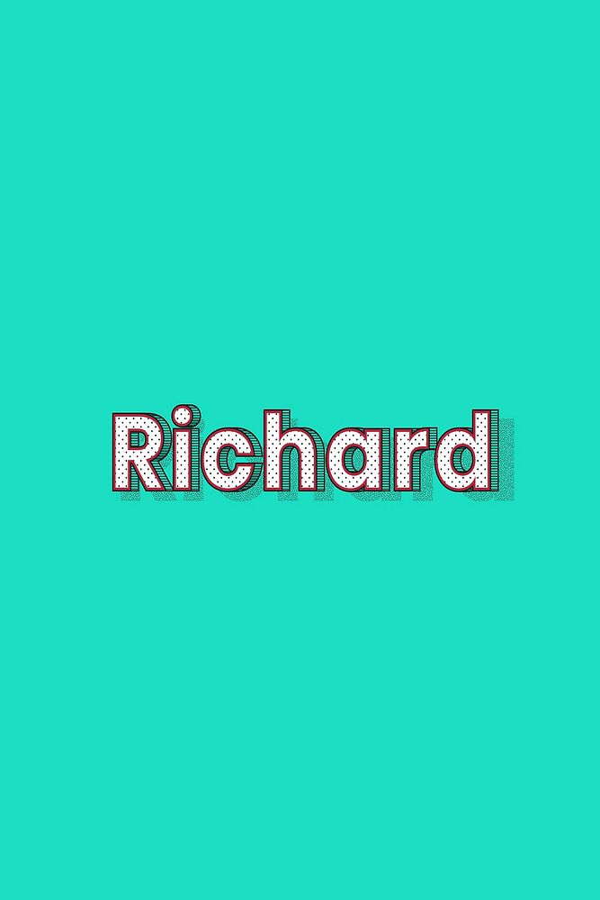 Richard male name typography lettering