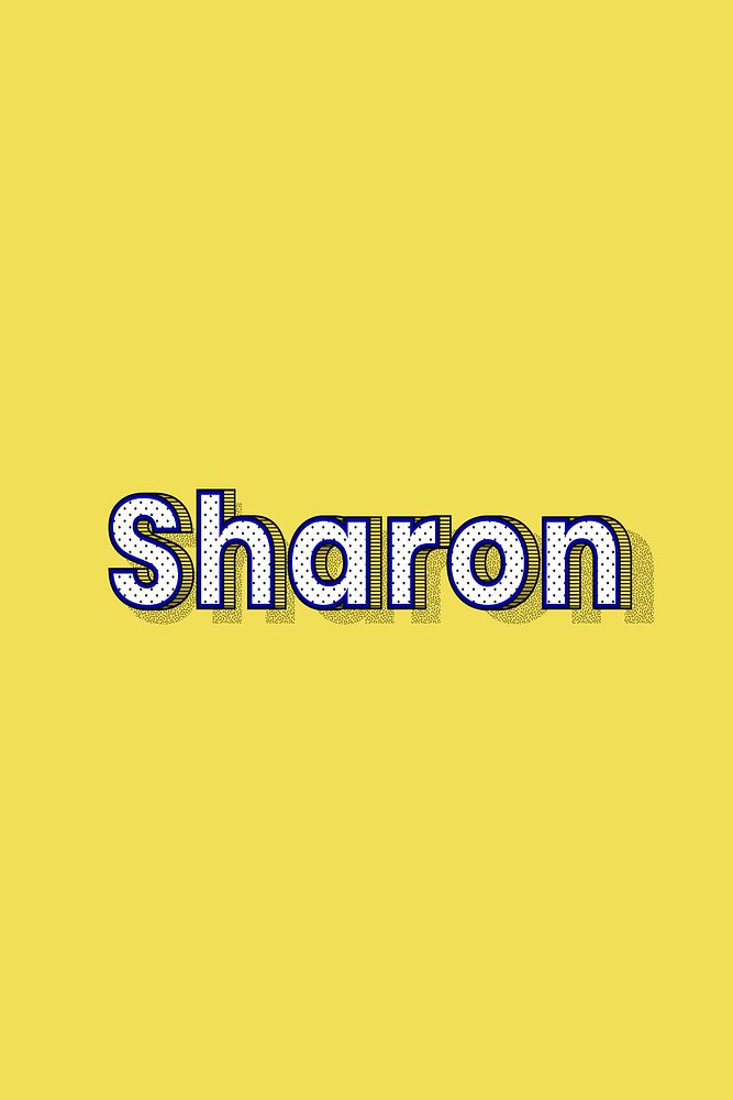 Female name Sharon typography text