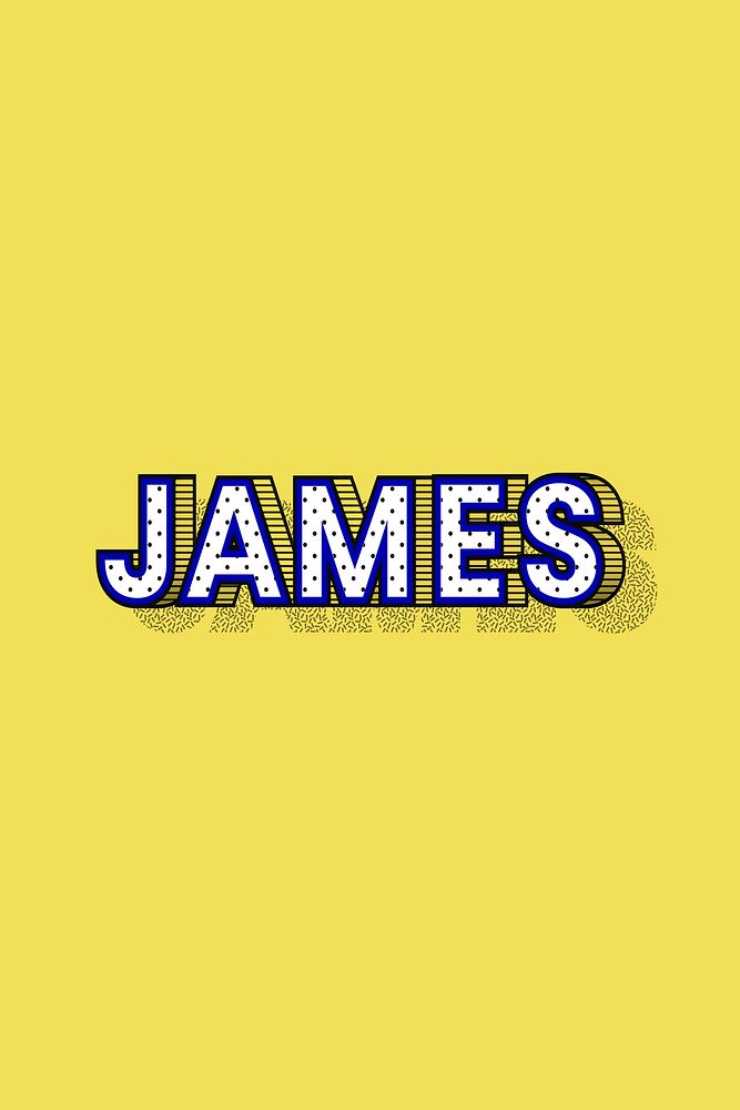 JAMES male name typography lettering