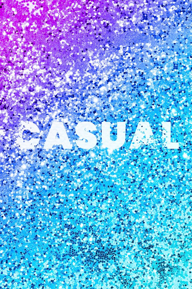 Casual glittery word cool typography
