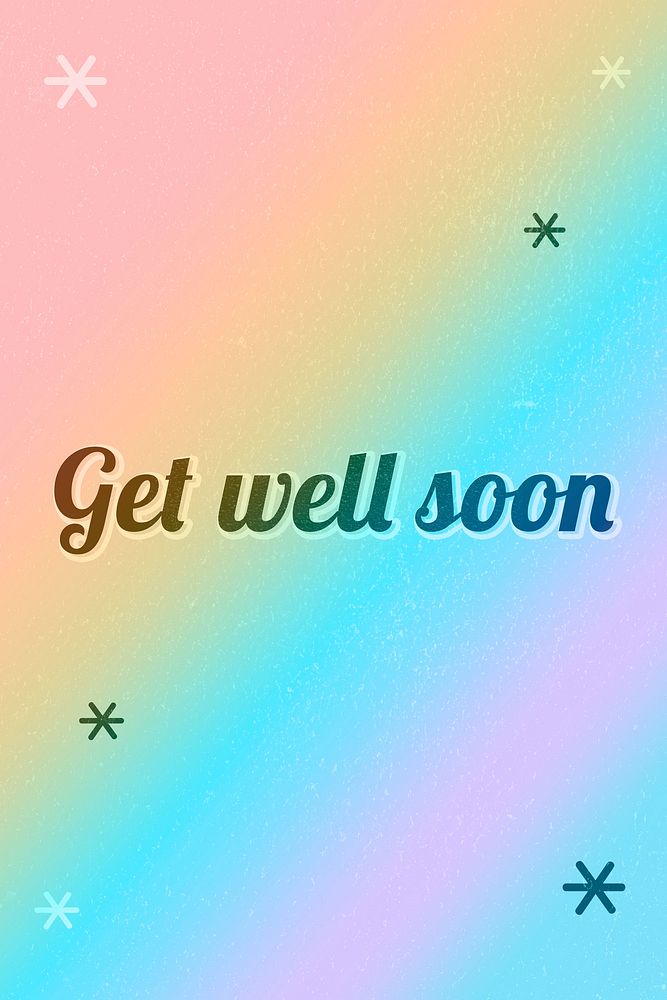 Get well soon word lgbt pattern word illustration