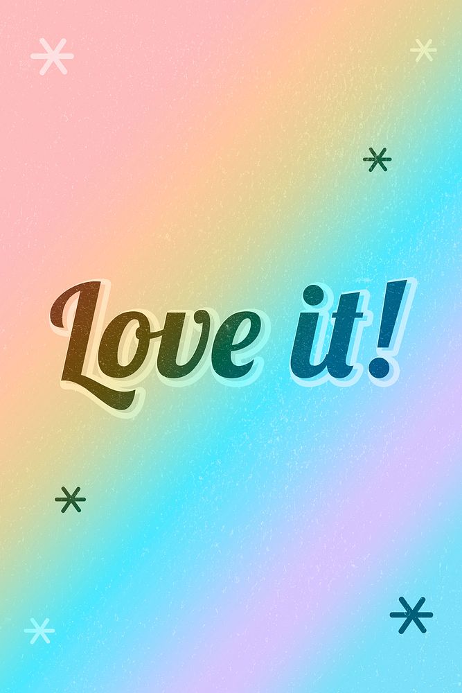 Love it word gay pride rainbow font