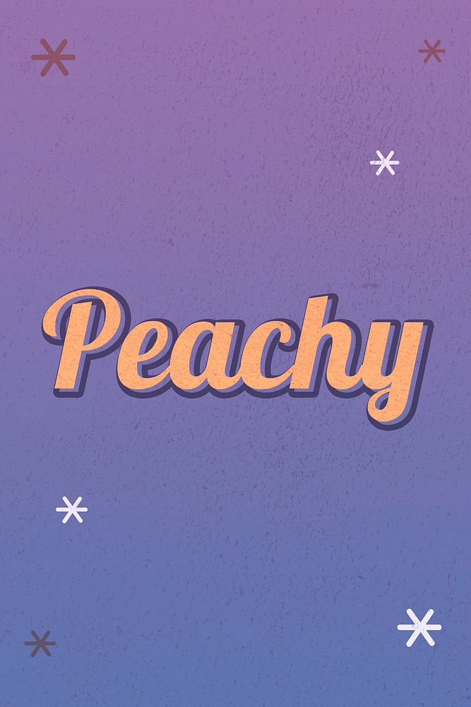 Peachy text magical star feminine typography