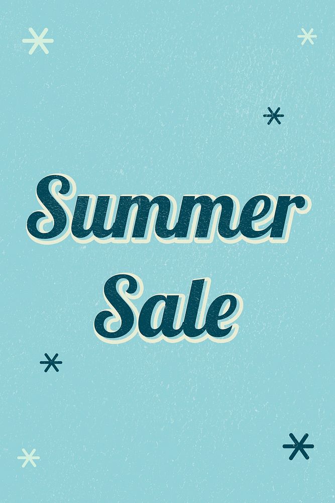 Summer sale word star patterned typography