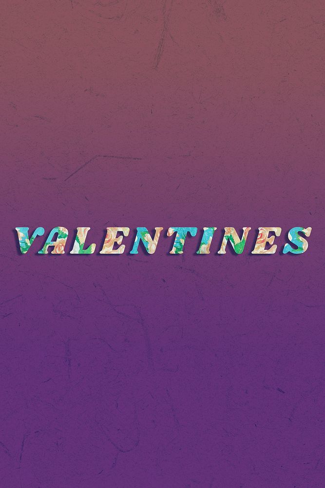 Colorful Valentines typography vintage font
