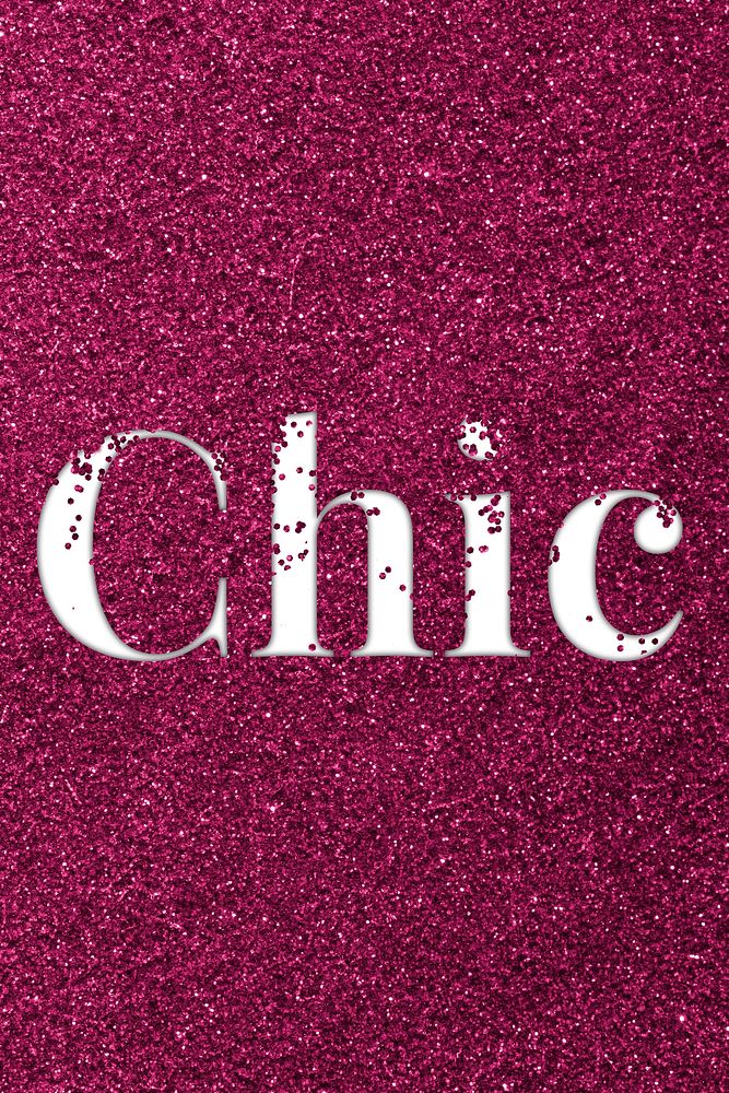 Chic sparkle text ruby glitter font lettering