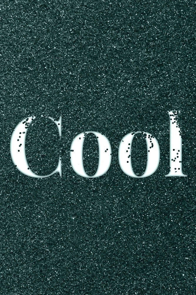 Sparkle cool glitter word art typography