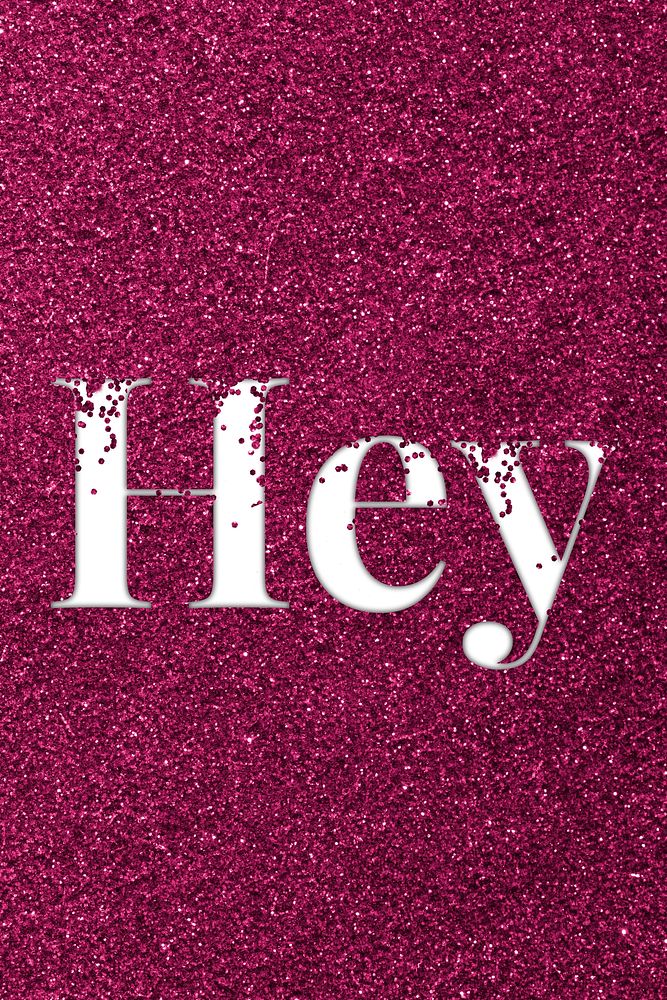 Hey sparkle text ruby glitter font lettering