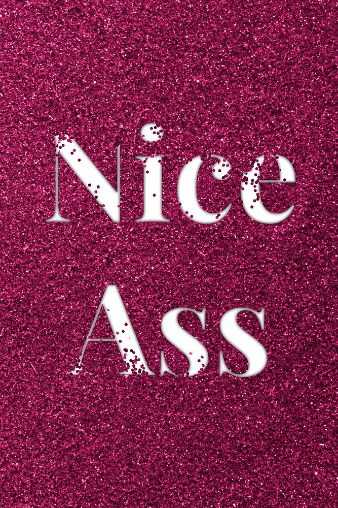 Nice ass sparkle word ruby glitter lettering