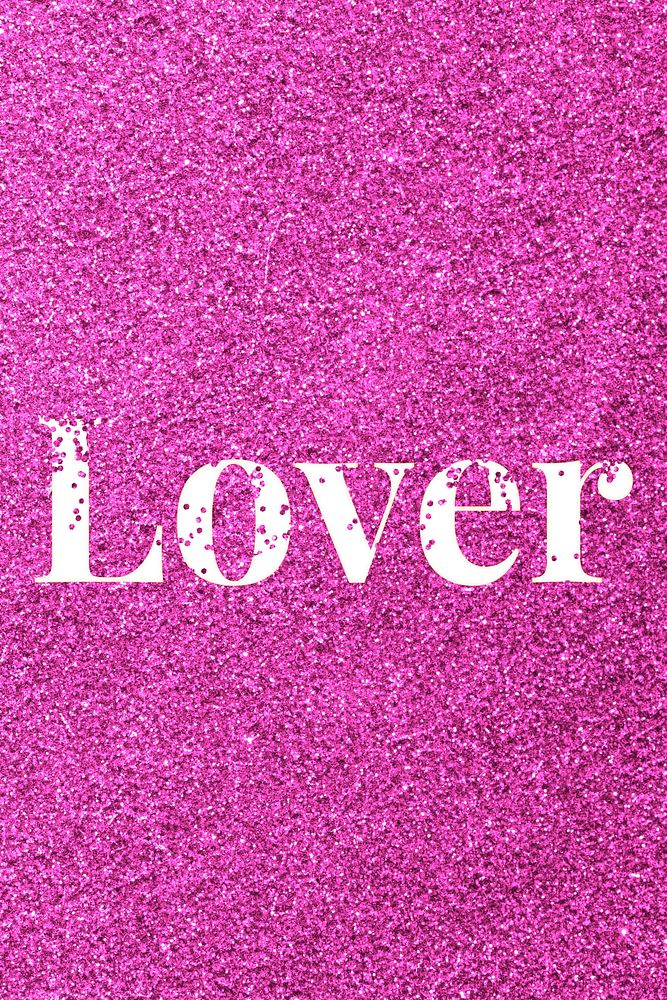 Sparkle lover glitter word art typography