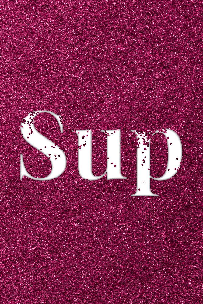 Glitter text sup ruby sparkle font lettering