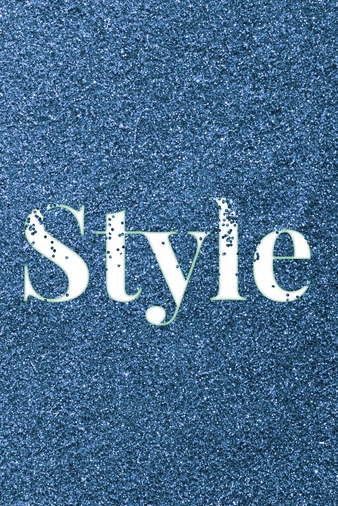 Style sparkle text blue glitter font lettering