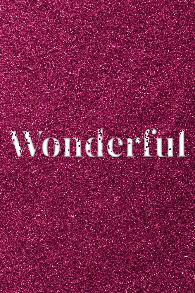Wonderful sparkle text ruby glitter font lettering