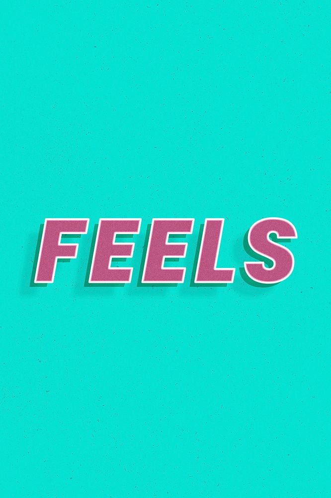 Feels text retro 3d effect typography lettering