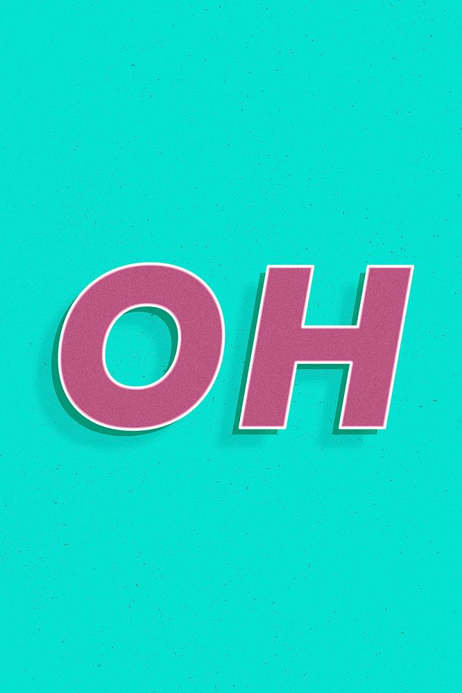 Oh word 3d italic font retro lettering