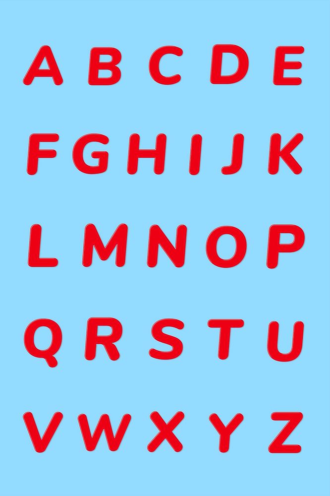 Psd jelly bold embossed alphabet typography set