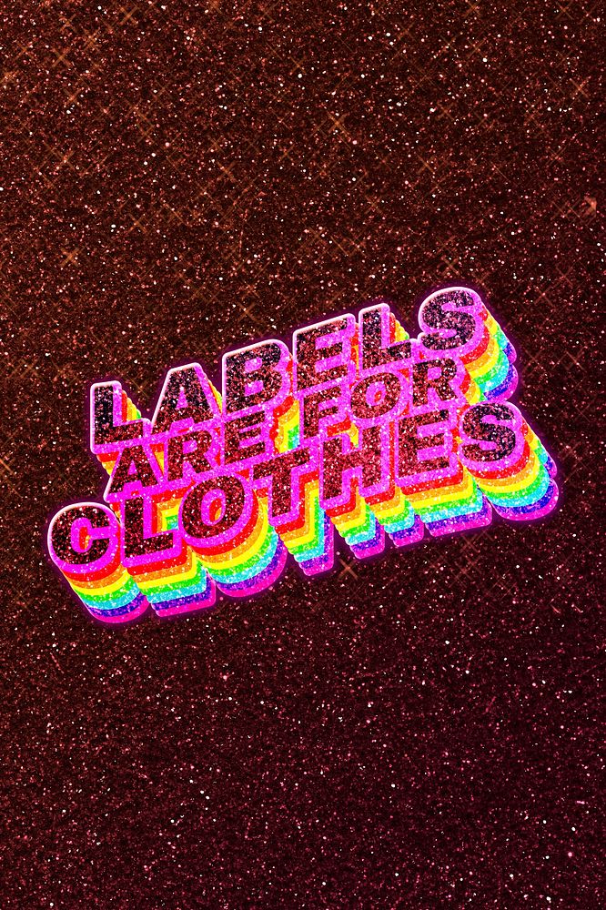 Labels are for clothes text 3d vintage word art glitter texture