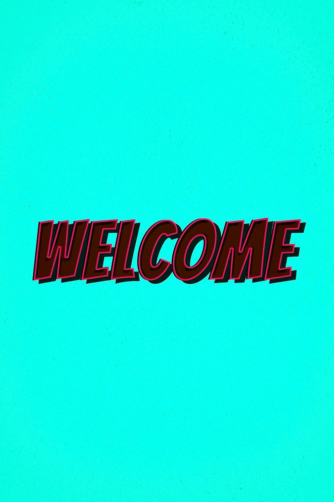 Welcome retro style typography illustration