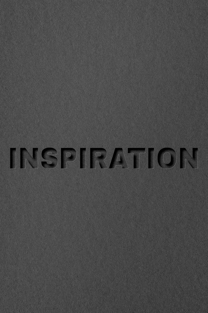 Inspiration text paper cut font typography