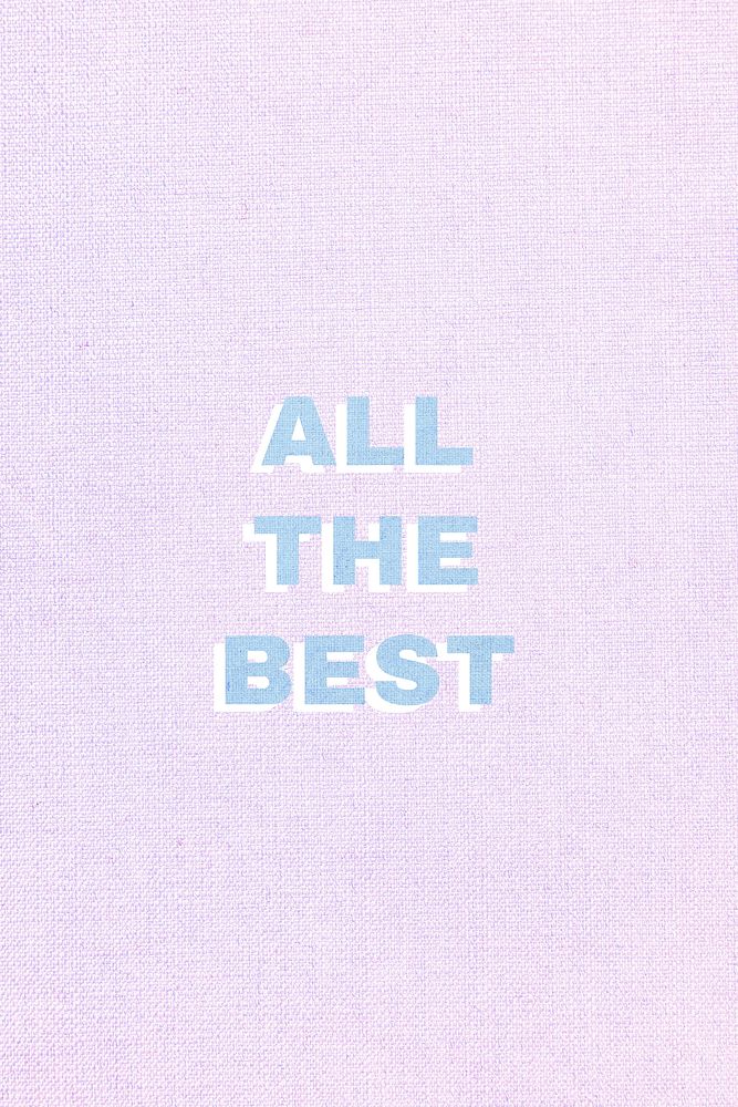 All the best text pastel shadow font