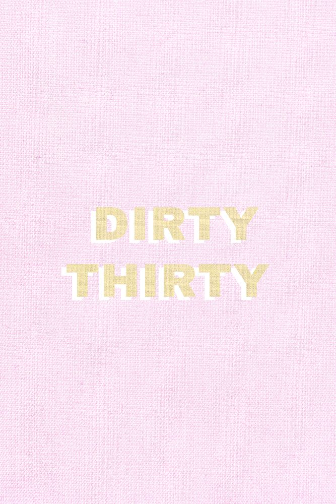 Dirty thirty lettering pastel shadow font