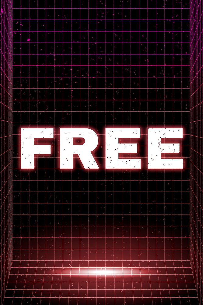 Dark neon grid free futuristic bold font