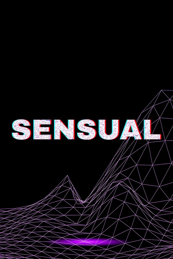 Futuristic synthewave grid style sensual neon text font