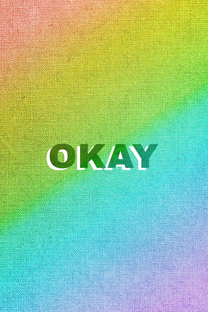 Rainbow okay word gay pride font lettering textured font