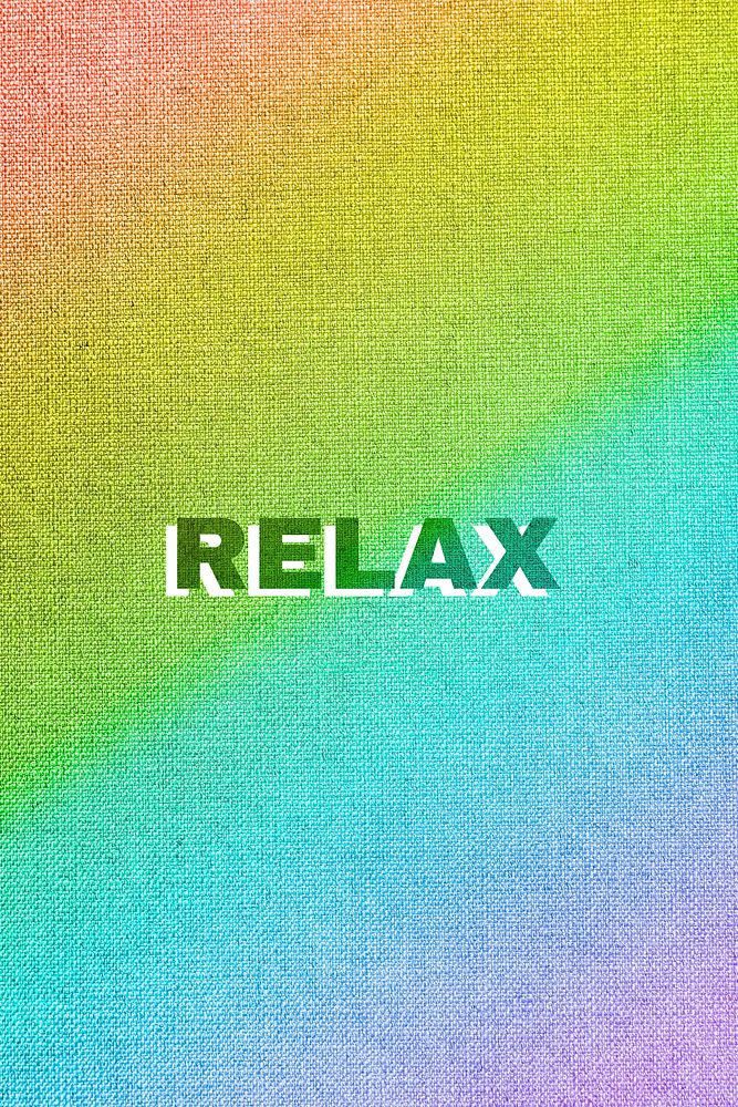 Rainbow relax word gay pride font lettering textured font