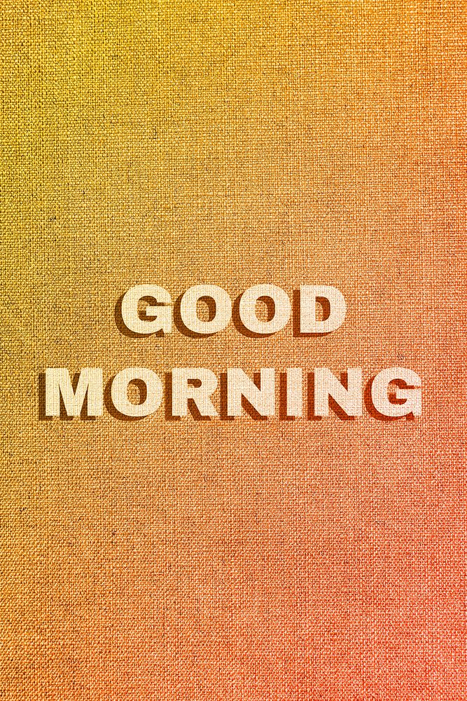Good morning word pastel textured font typography